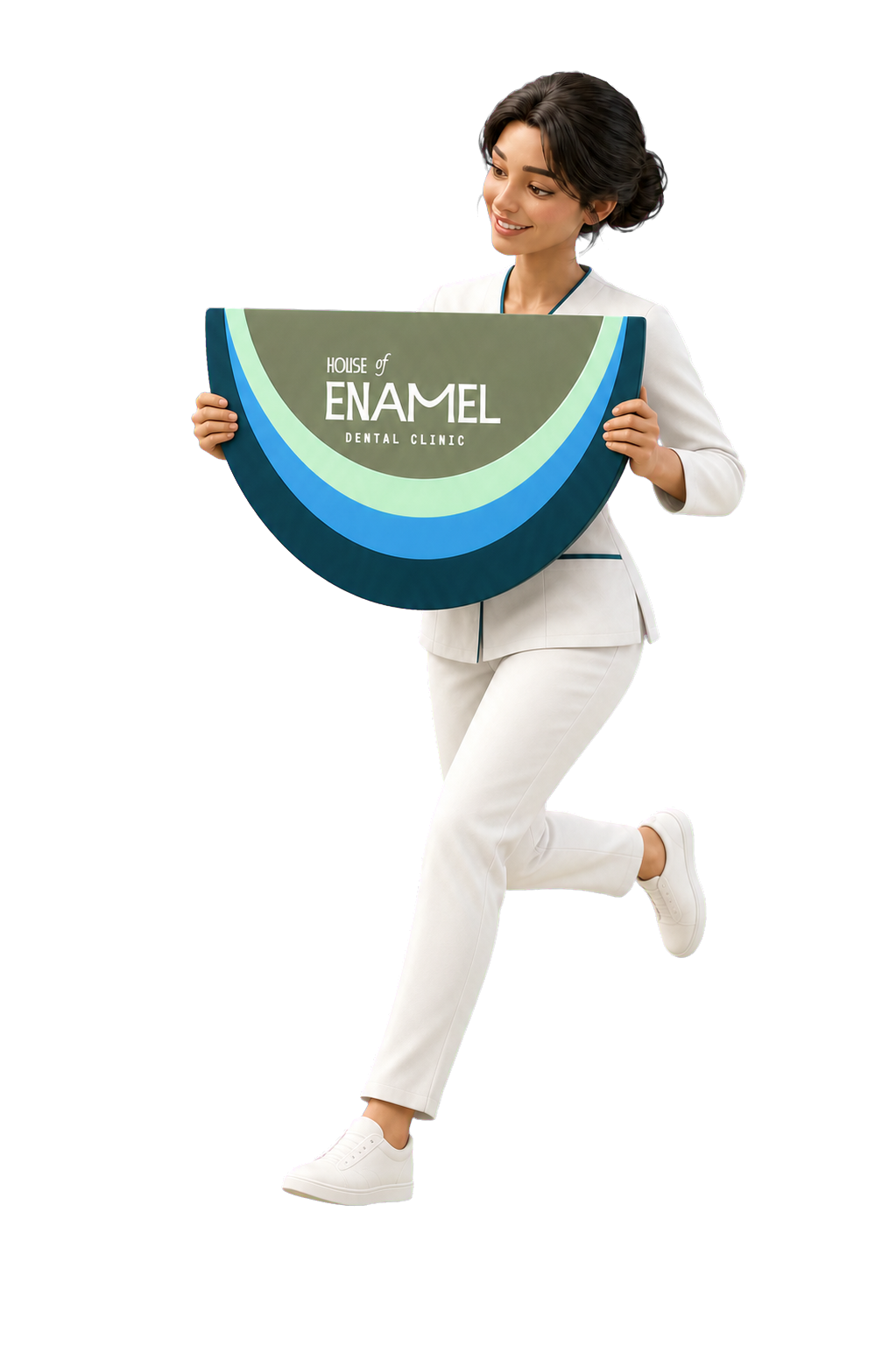 House of Enamel dental professional carrying the clinic emblem